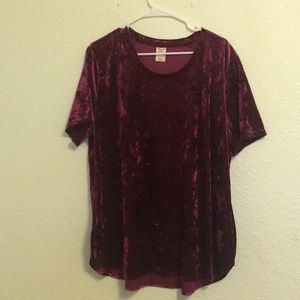 Crushed velvet goth shirt